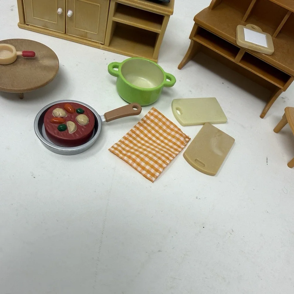 Calico Critters Furniture REPLACEMENT Kitchen Desk Chairs Accessories Lot EPOCH